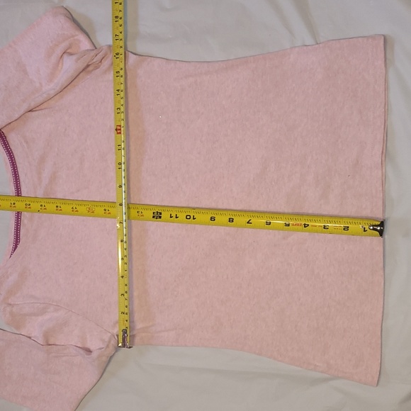 Talbots Petites: Pale Heathered Pink 3/4 Sleeve, Boat Neck, 100% Cotton Shirt MP - Picture 4 of 14